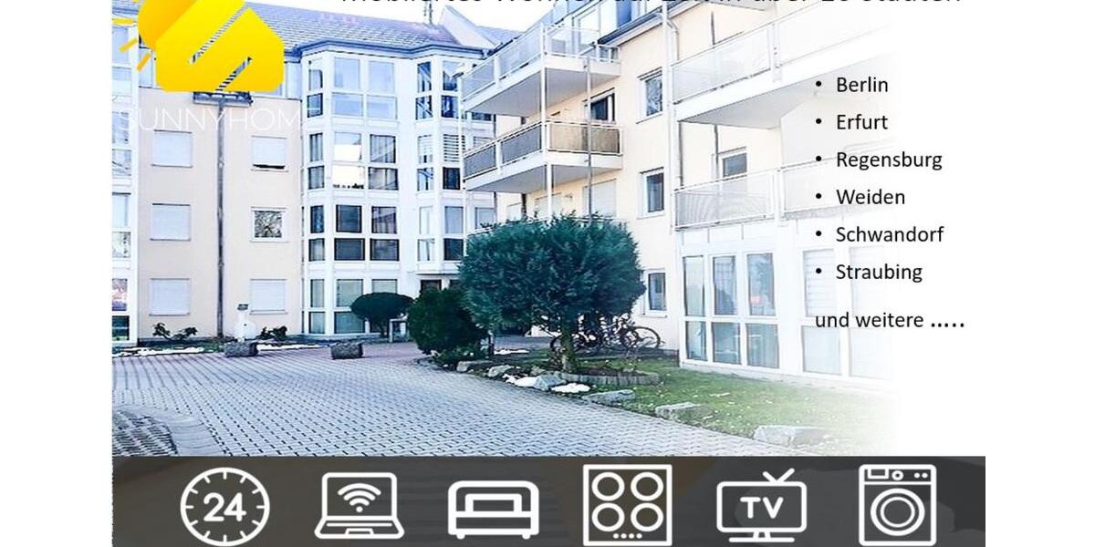 Wohnen auf Zeit Weiden in der Oberpfalz - 2 Zimmer, 60 m&sup2;, 54&euro; | Angebot:12322692