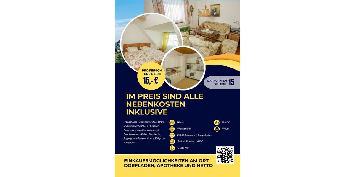 Wohnen auf Zeit Thierstein - 5 Zimmer, 60 m&sup2;, 15&euro; | Angebot:17111581