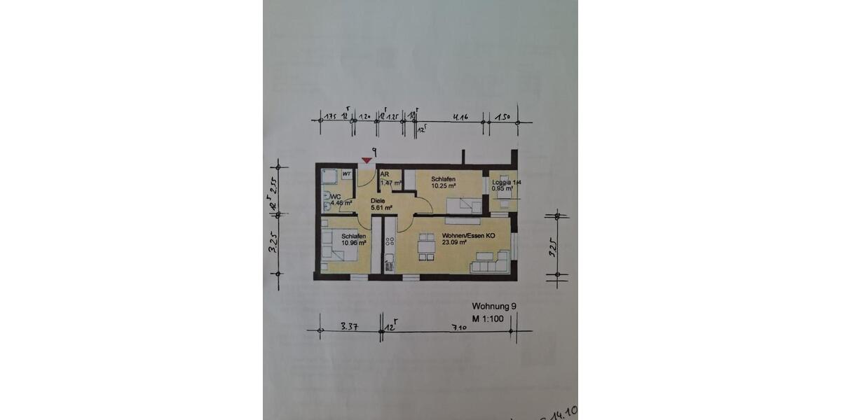 Etagenwohnung Trier West-Pallien - 3 Zimmer, 57 m&sup2;, 473&euro; | Angebot:26580668
