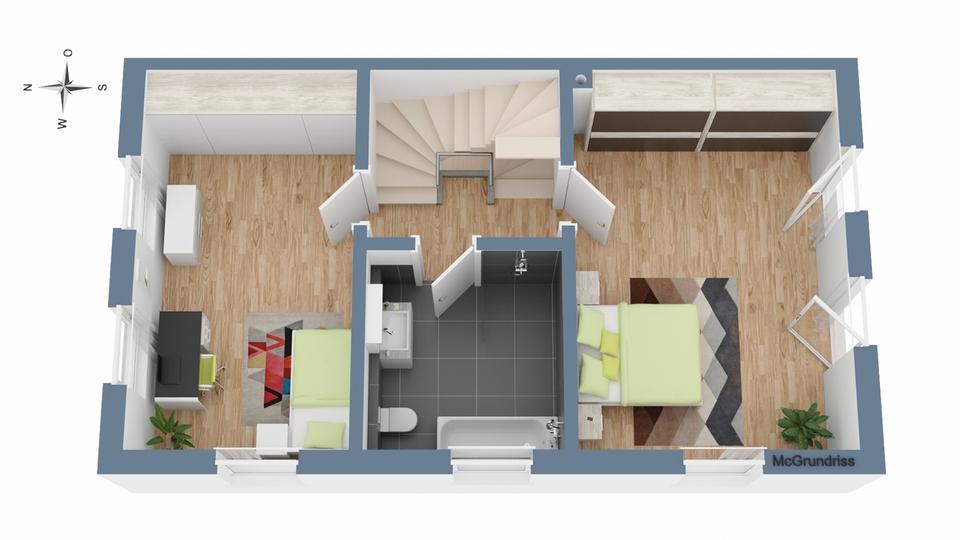 Diesen Ausblick schon beim Aufwachen genießen Großzügige Doppelhaushälfte in Aidling 4 zimmer