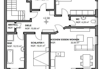 Helle 4,5 Zimmerwohnung mit Terrasse zimmer