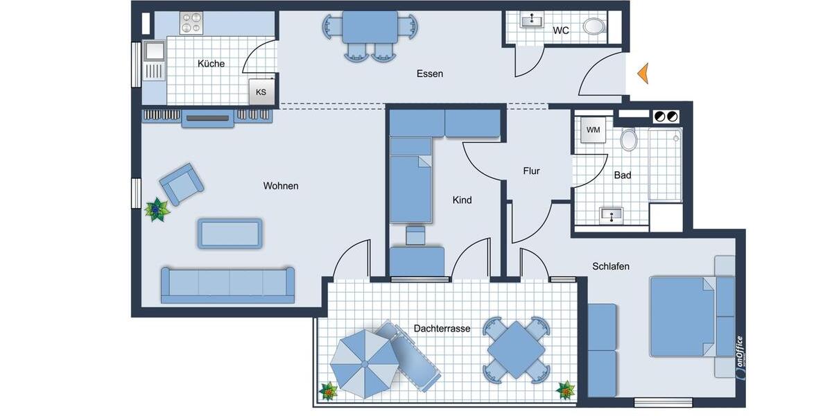 Dachgeschoßwohnung Kyritz - 3 Zimmer, 86 m&sup2;, 725&euro; | Angebot:25043468