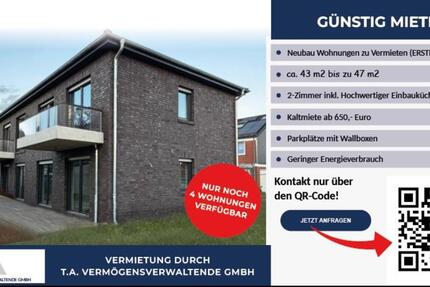 Erstbezug 012026 |Neubau 2-Zi-Whg. Delmenhorst | BalkonTerrasse zimmer