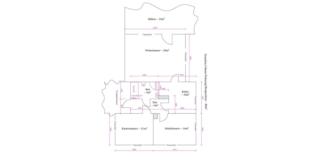 Etagenwohnung Stützengrün - 3 Zimmer, 80 m&sup2;, 460&euro; | Angebot:23631535