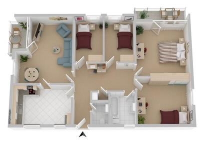 Wohnung Bad Fallingbostel - 5 Zimmer, 107 m&sup2;, 750&euro; | Angebot:24728115