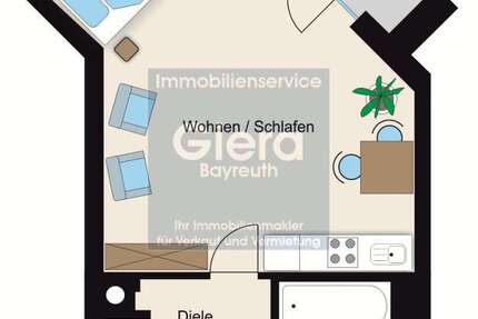 Wohnung zum Mieten in Bayreuth 495 € 36 m² 1 zimmer