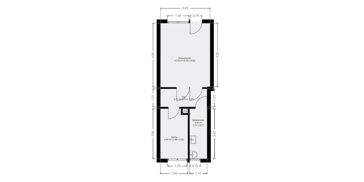 Etagenwohnung Harztor - 1 Zimmer, 30 m&sup2;, 200&euro; | Angebot:26195599