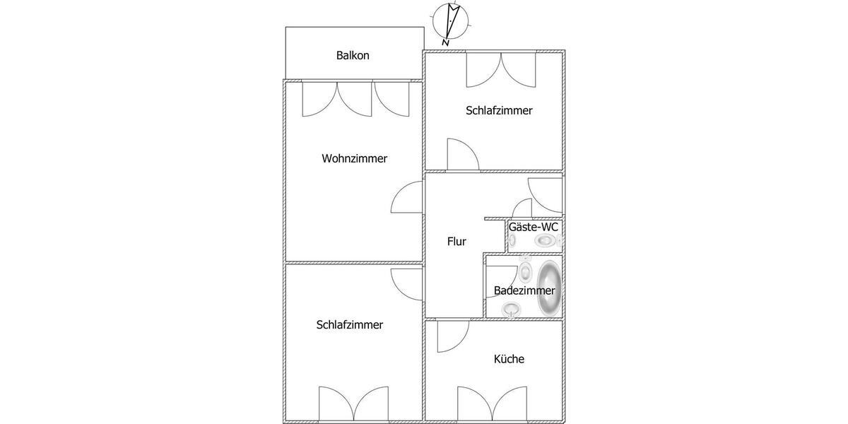 Etagenwohnung Pirmasens - 3 Zimmer, 82 m&sup2;, 510&euro; | Angebot:26591301