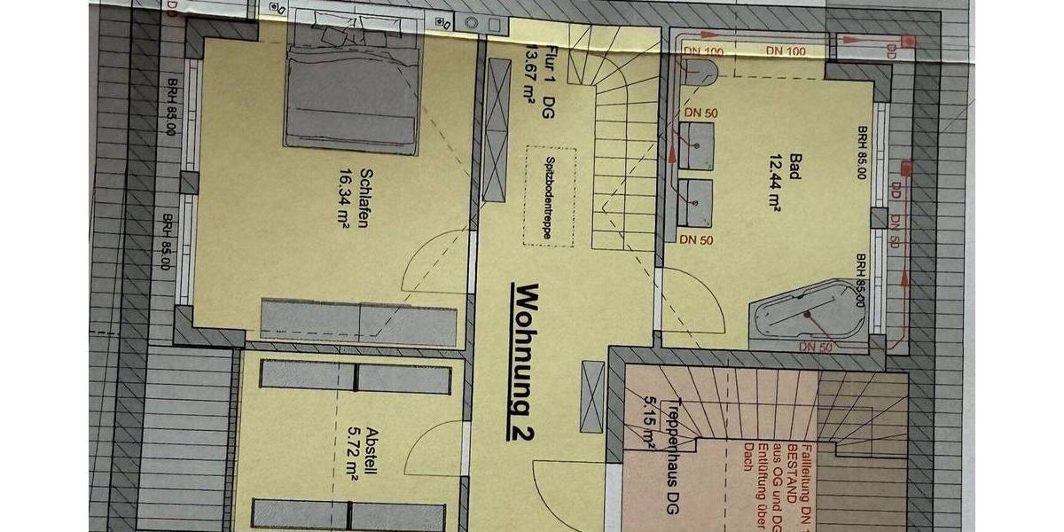 Etagenwohnung Erlangen Frauenaurach - 2 Zimmer, 117 m&sup2;, 1.200&euro; | Angebot:26092188