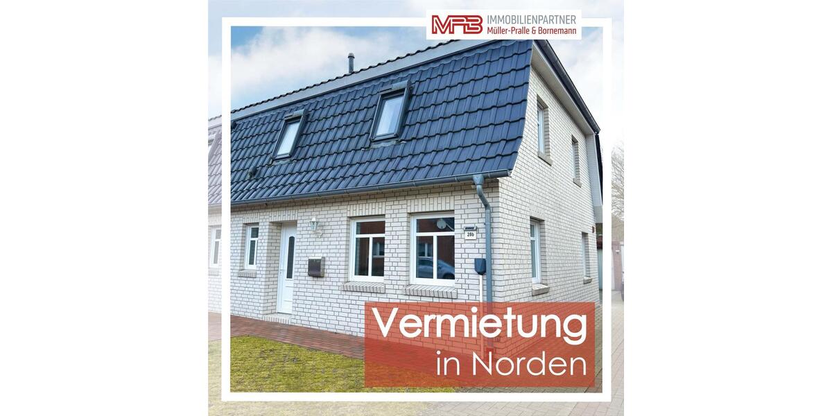 3-Zimmer-Doppelhaushälfte mit Mansardendach zur Miete in Norden 3 zimmer