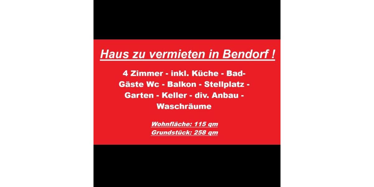 Mehrfamilienhaus, Wohnhaus Bendorf - 4 Zimmer, 115 m&sup2;, 1.550&euro; | Angebot:25209150