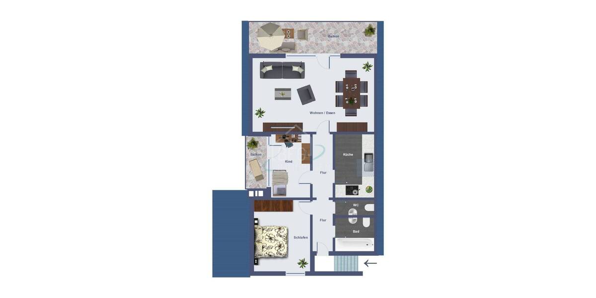 Etagenwohnung Schwäbisch Hall Breitenstein - 3 Zimmer, 92 m&sup2;, 1.040&euro; | Angebot:26819946