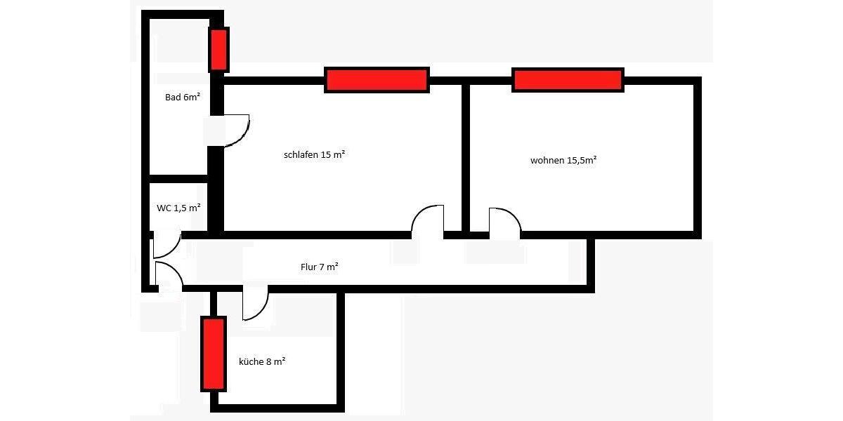 Etagenwohnung Rosche - 2 Zimmer, 53 m&sup2;, 480&euro; | Angebot:26448370