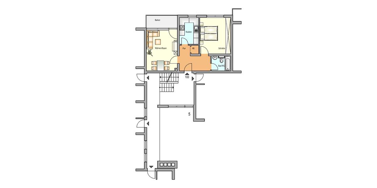 Etagenwohnung Radevormwald - 2 Zimmer, 53 m&sup2;, 379&euro; | Angebot:24814107