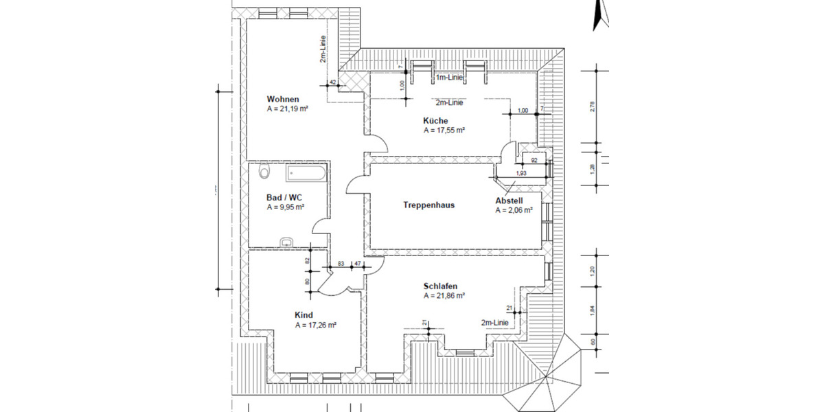 Dachgeschoßwohnung Lauta - 3 Zimmer, 95 m&sup2;, 570&euro; | Angebot:25143004