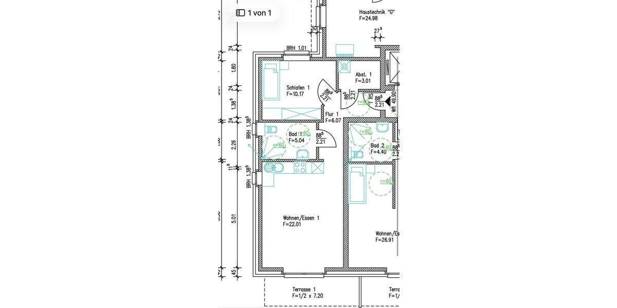 Etagenwohnung Munster - 2 Zimmer, 50 m&sup2;, 635&euro; | Angebot:25974440