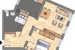 Etagenwohnung Kiel Gaarden-Ost - 2 Zimmer, 51 m&sup2;, 509&euro; | Angebot:26619509