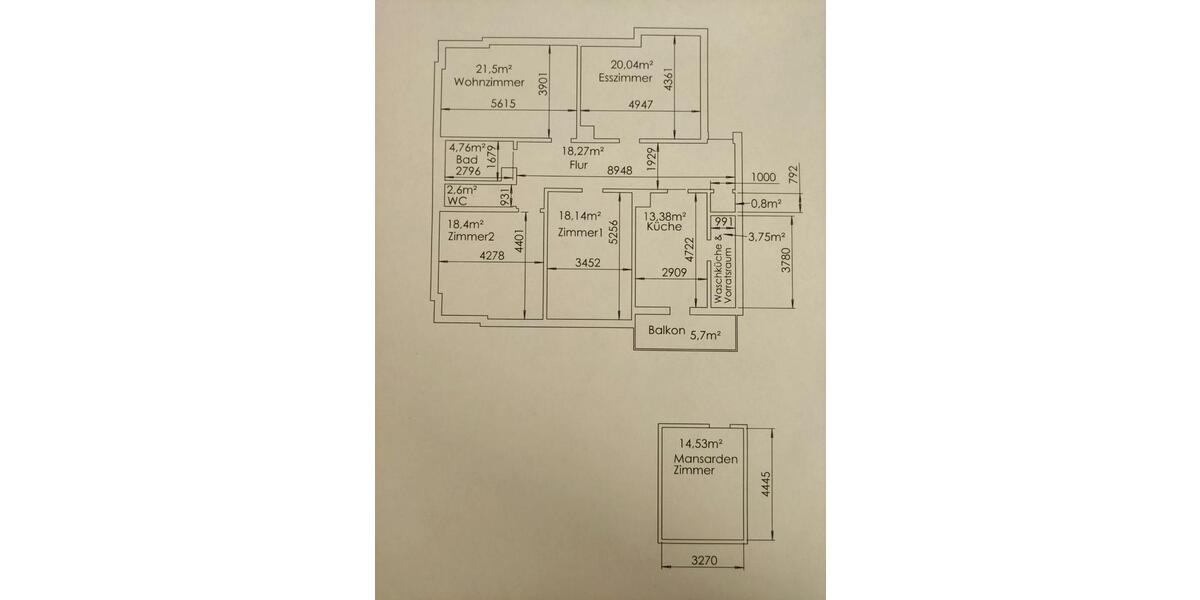 Etagenwohnung Tuttlingen - 4 Zimmer, 138 m&sup2;, 1.500&euro; | Angebot:26502002