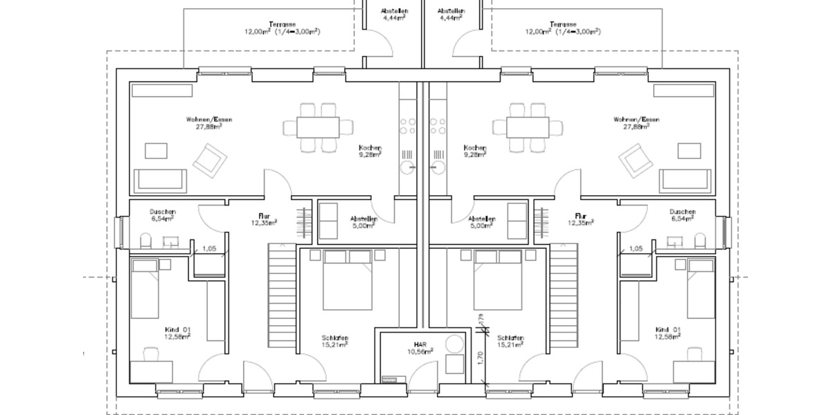 Doppelhaushälfte Hemmoor - 5 Zimmer, 120 m&sup2;, 1.450&euro; | Angebot:25173005