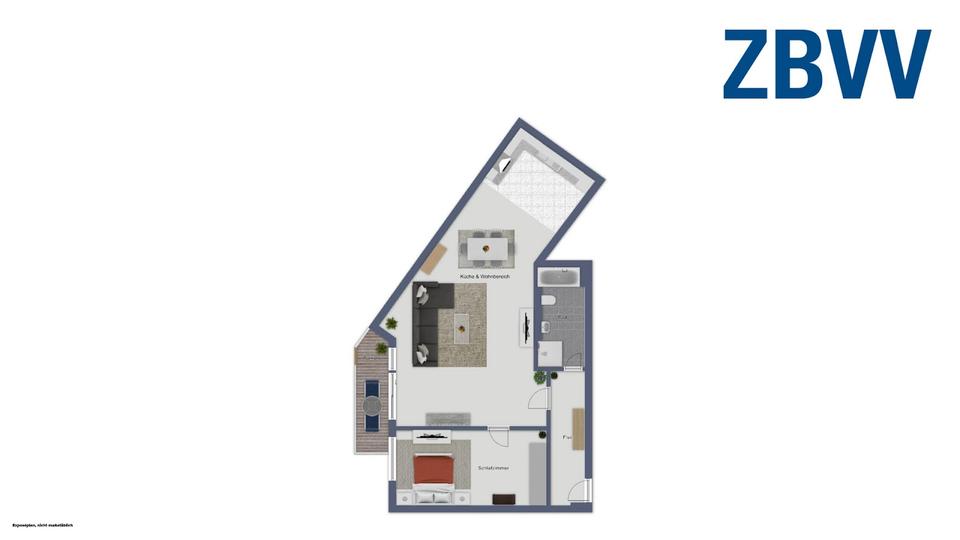 Etagenwohnung Frankfurt am Main Mitte-Nord - 2 Zimmer, 84 m&sup2;, 1.461&euro; | Angebot:24418134