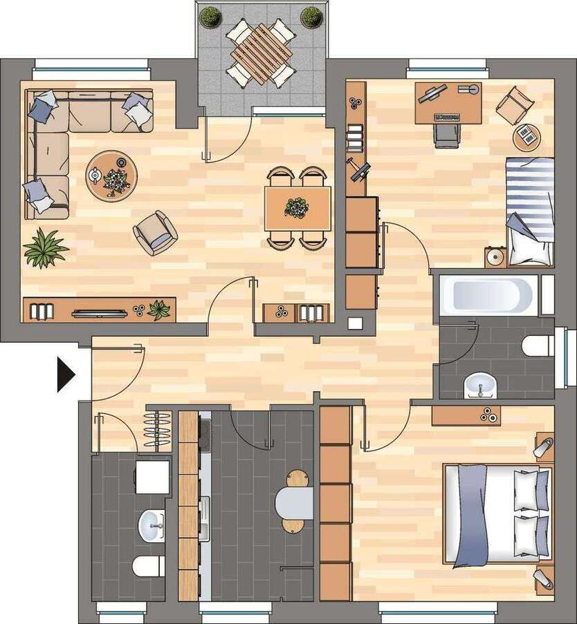 Wohnung zum Mieten in Wilhelmshaven 509 € 72.77 m²