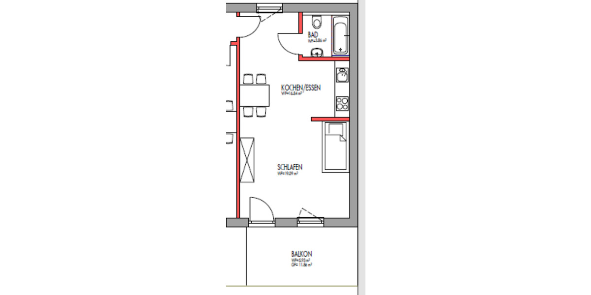 Etagenwohnung Wernberg-Köblitz Köblitz - 1 Zimmer, 45 m&sup2;, 495&euro; | Angebot:24571392