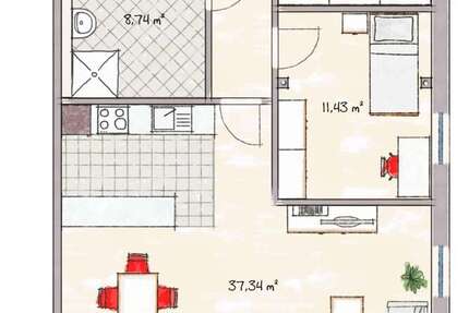 Wohnung Dülmen - 3 Zimmer, 98 m&sup2;, 1.225&euro; | Angebot:27111739