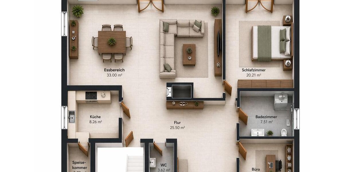 Erdgeschoßwohnung Kelheim - 3 Zimmer, 123 m&sup2;, 1.100&euro; | Angebot:26311579