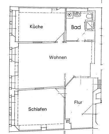 Etagenwohnung Meißen Triebischvorstadt - 2 Zimmer, 70 m&sup2;, 468&euro; | Angebot:26160346