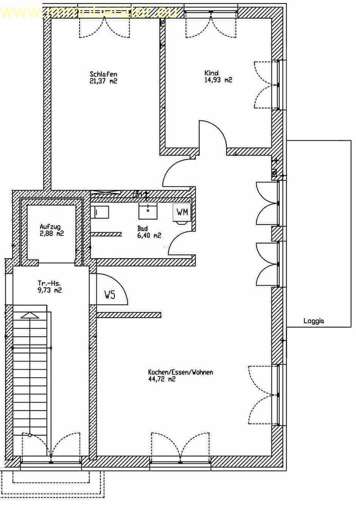 Penthouse-Whg 3-Zimmer - WFL 89 m² offene K Ess-WohnZimmer im 2. Obergeschoss - Aufzug 1 x Tiefgarage-plus 1 x Stellplatz u. v. Extras!