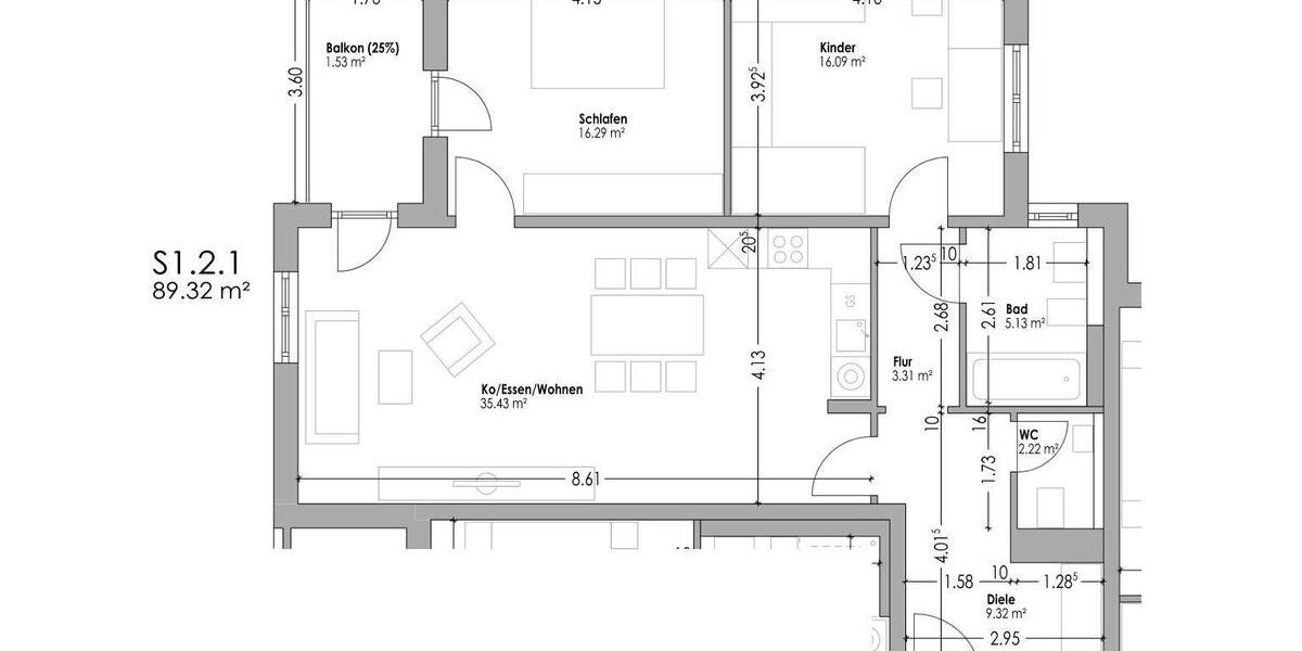 Etagenwohnung Schwandorf - 3 Zimmer, 89 m&sup2;, 721&euro; | Angebot:26424669