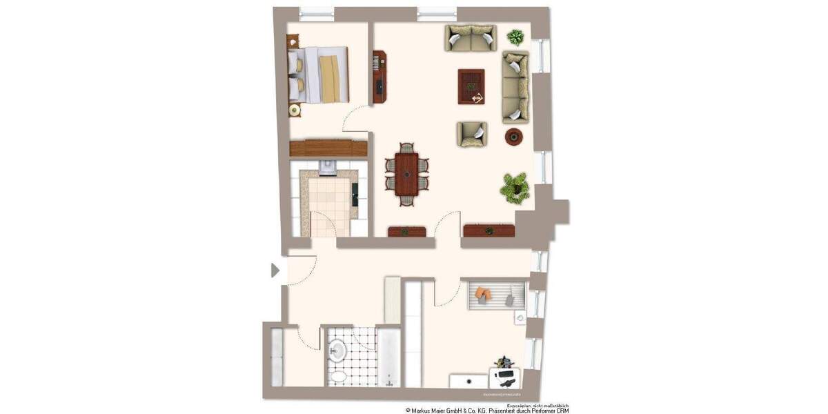 Etagenwohnung Wasserburg Altstadt - 3 Zimmer, 96 m&sup2;, 1.230&euro; | Angebot:25692233