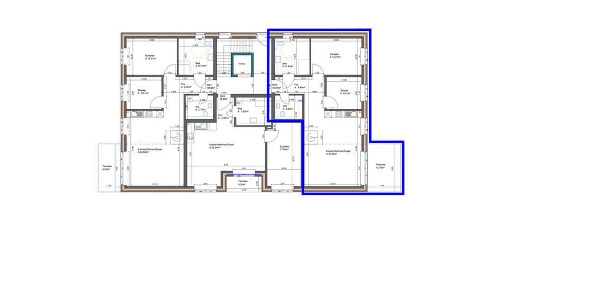 Etagenwohnung Hamburg Wandsbek - 5 Zimmer, 127 m&sup2;, 2.406&euro; | Angebot:24598366