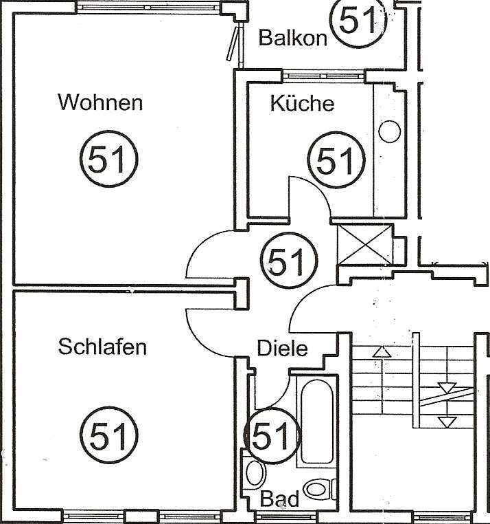 Wohnung zum Mieten in Mülheim an der Ruhr 488 € 53.3 m² 2 zimmer