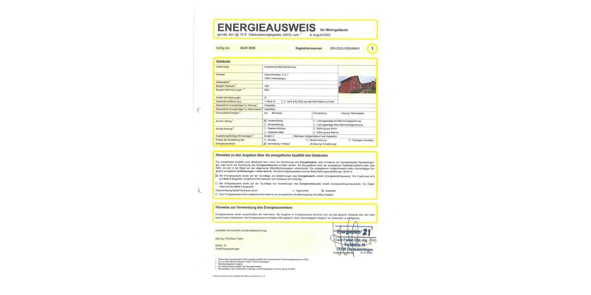 Etagenwohnung Hohentengen am Hochrhein - 1 Zimmer, 42 m&sup2;, 420&euro; | Angebot:25718994