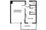 Etagenwohnung Bonn Lannesdorf - 1 Zimmer, 39 m&sup2;, 548&euro; | Angebot:26694952