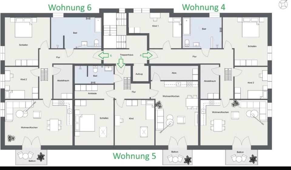 Etagenwohnung Soltau - 4 Zimmer, 110 m&sup2;, 1.320&euro; | Angebot:25045271