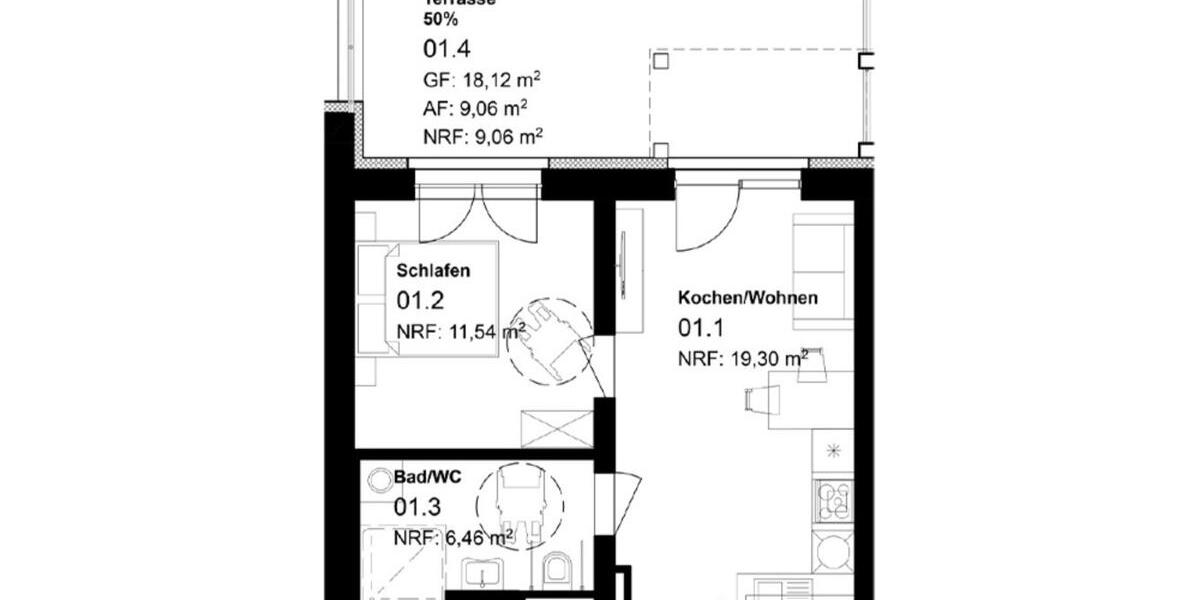 Erdgeschoßwohnung Sangerhausen - 2 Zimmer, 46 m&sup2;, 1.423&euro; | Angebot:21651687