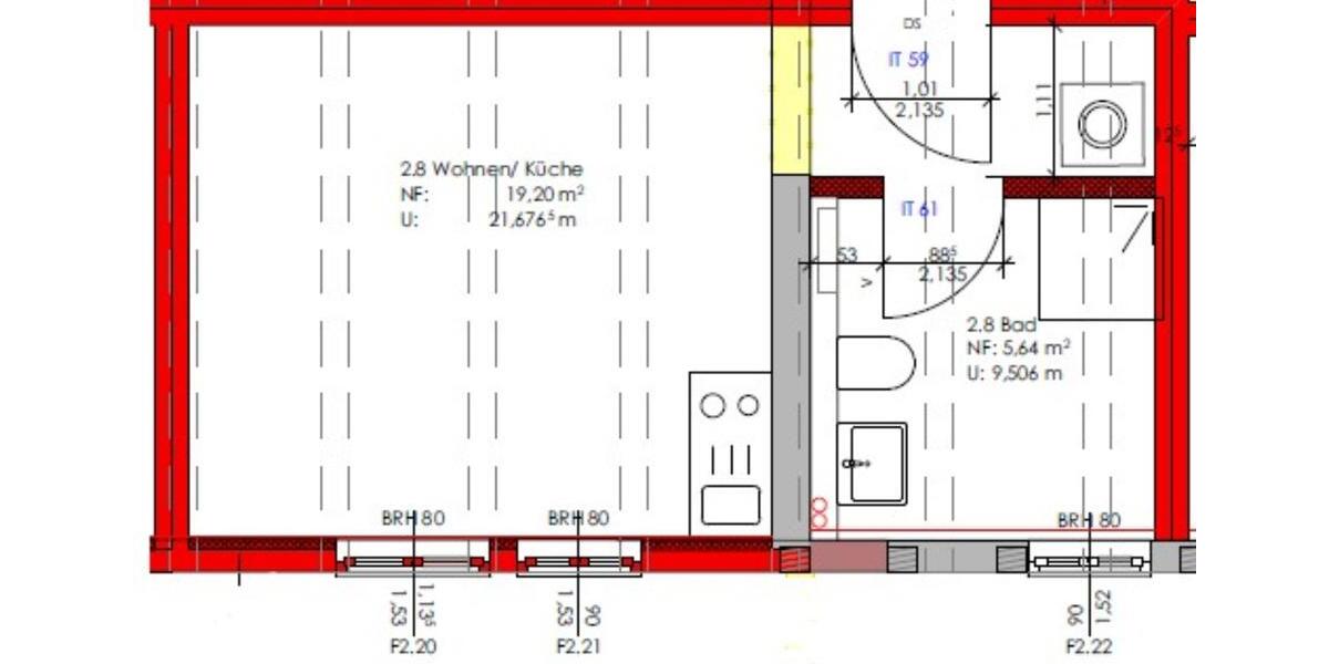 Etagenwohnung Thale - 1 Zimmer, 23 m&sup2;, 200&euro; | Angebot:25303643