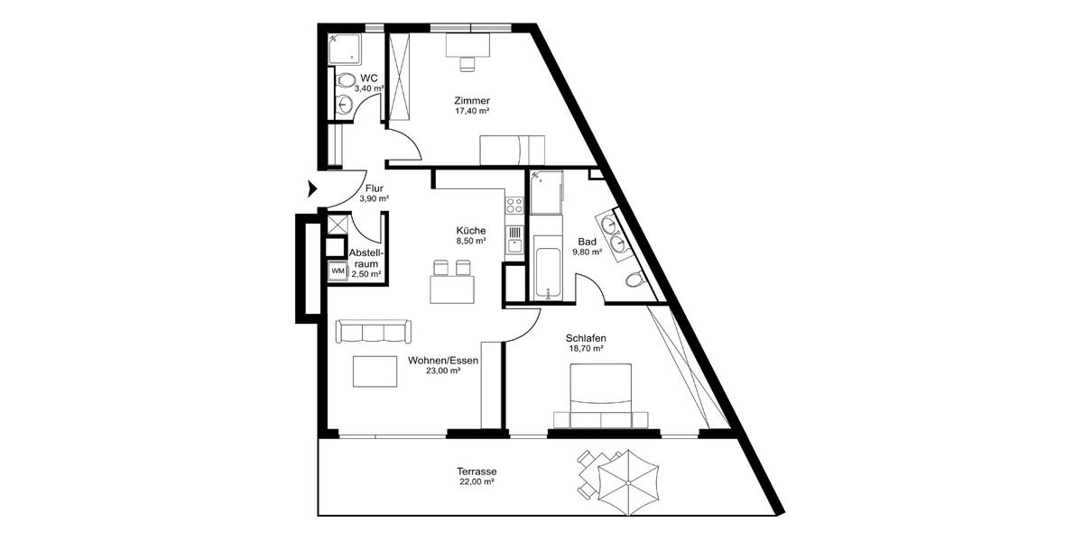 Etagenwohnung Berlin Moabit - 3 Zimmer, 97 m&sup2;, 2.500&euro; | Angebot:25748319