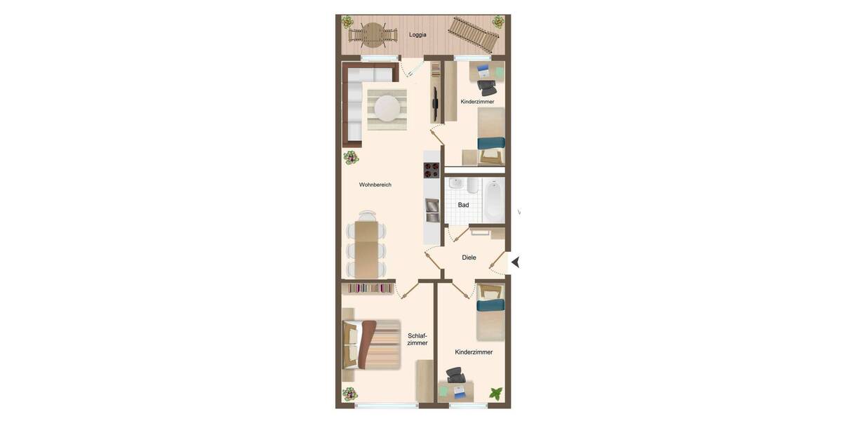Etagenwohnung Zwickau Pölbitz - 4 Zimmer, 70 m&sup2;, 460&euro; | Angebot:26842162