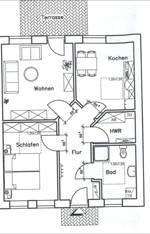 2 ZKB Bungalow-Wohnung, altersgerecht und modern in Sedelsberg