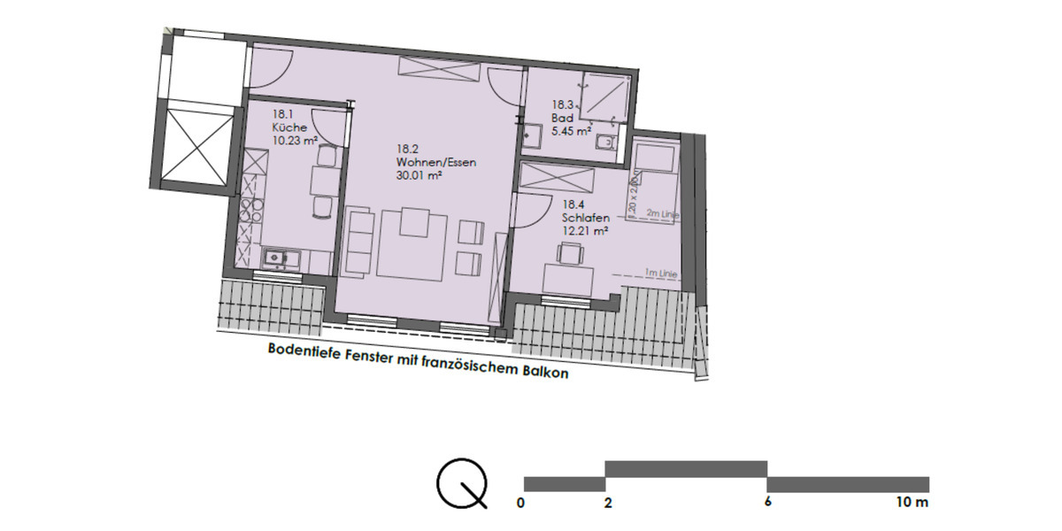Etagenwohnung Steinheim - 3 Zimmer, 66 m&sup2;, 10&euro; | Angebot:22694083