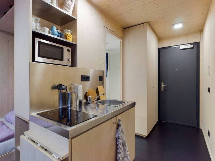 DIE ZimmerEI | Möblierte 1-Zimmer-Wohnung an der Berufsschule in Wilhelmsburg | Basic Bude