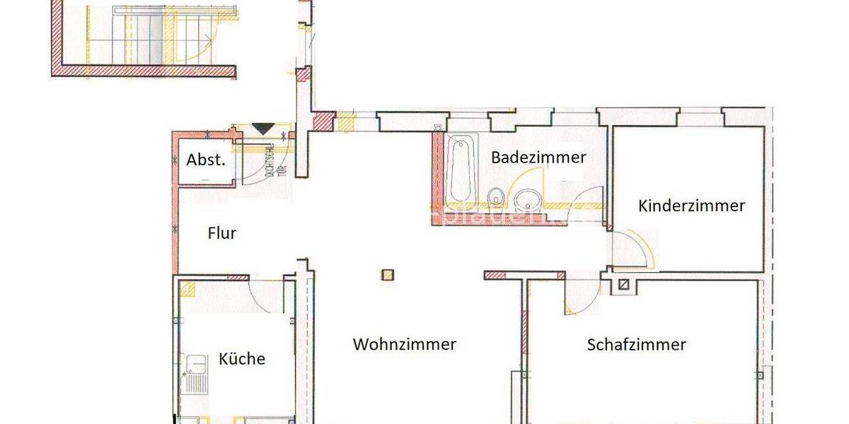 Etagenwohnung Plauen Ostvorstadt - 3 Zimmer, 77 m&sup2;, 440&euro; | Angebot:26704082