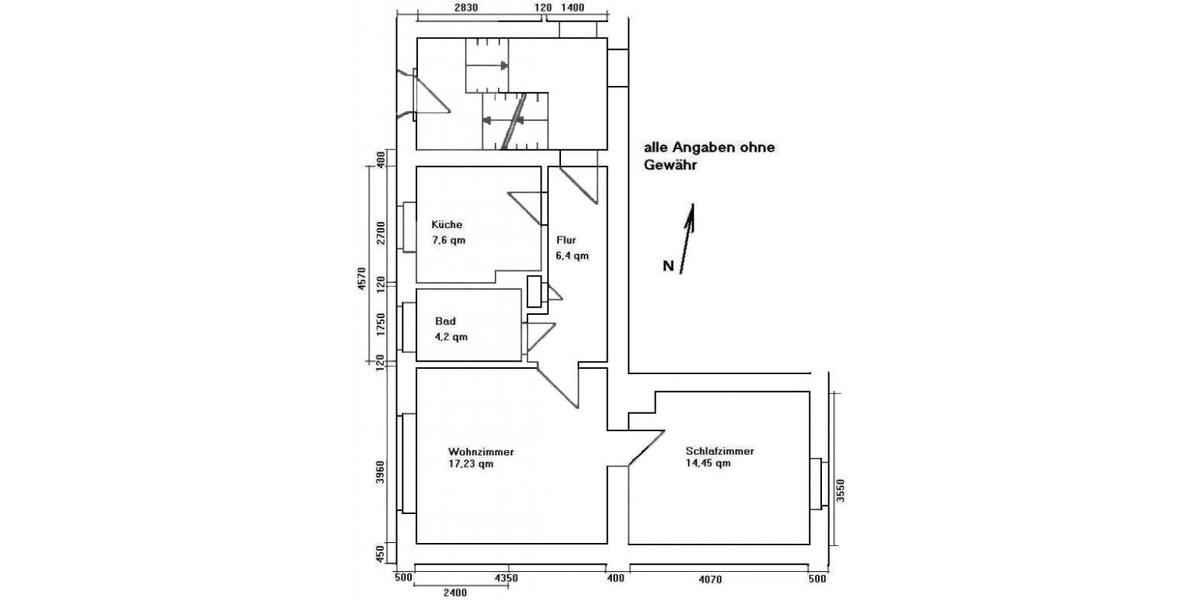 Erdgeschoßwohnung Braunsbedra - 2 Zimmer, 50 m&sup2;, 298&euro; | Angebot:26004746