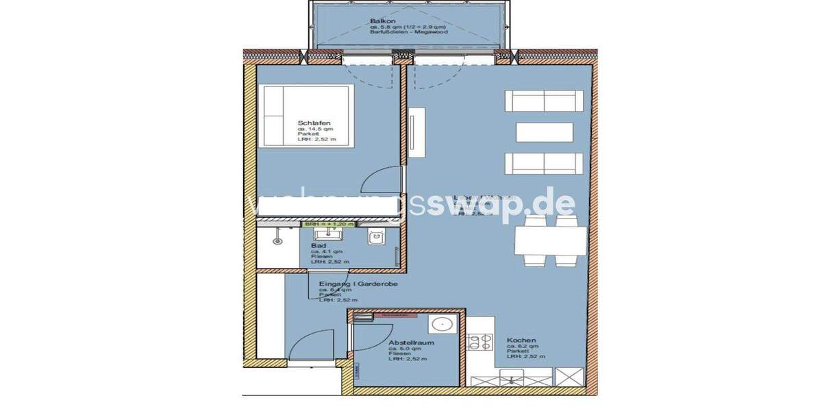 Etagenwohnung Hamburg Bahrenfeld - 2 Zimmer, 69 m&sup2;, 1.300&euro; | Angebot:26758382