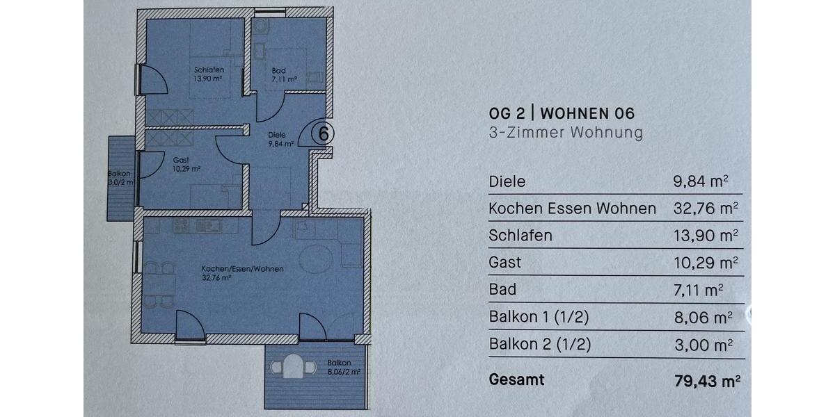 Etagenwohnung Büchlberg - 3 Zimmer, 79 m&sup2;, 870&euro; | Angebot:26416401