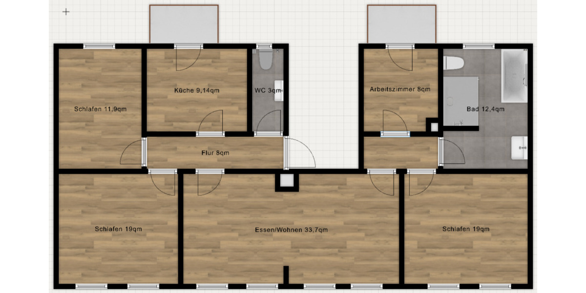 Etagenwohnung Döbeln - 5 Zimmer, 130 m&sup2;, 936&euro; | Angebot:25688929