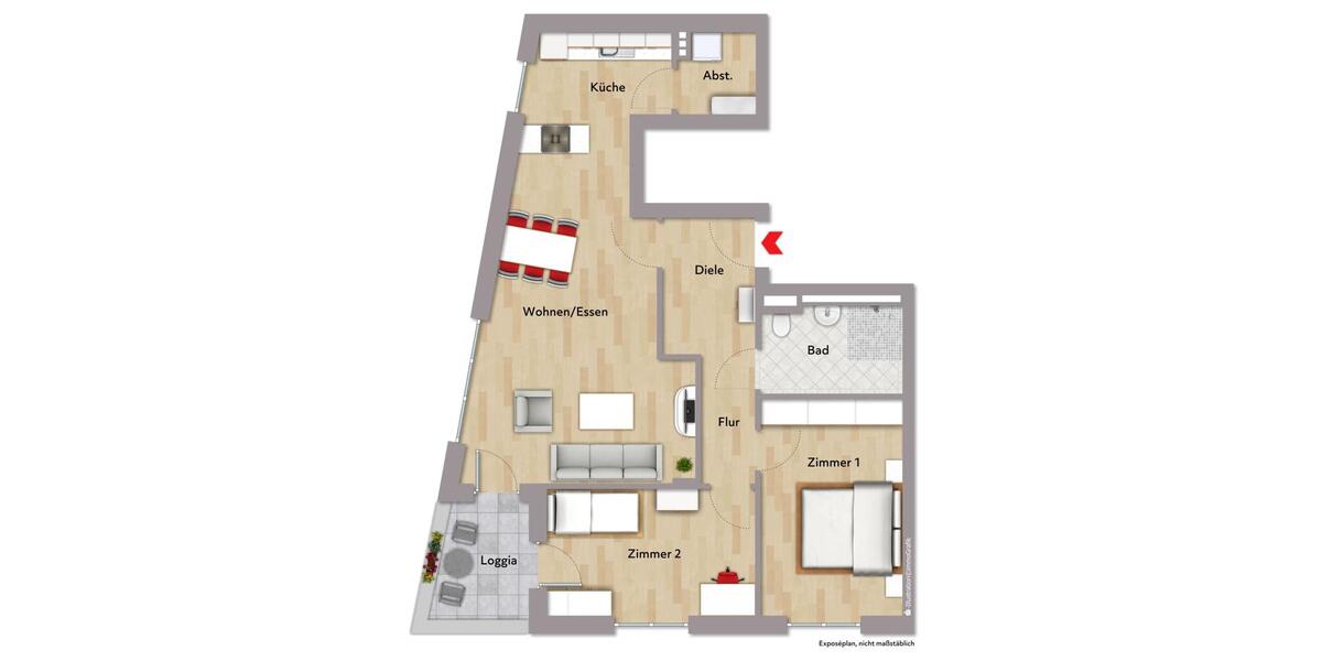 Erdgeschoßwohnung Leonberg - 3 Zimmer, 87 m&sup2;, 1.601&euro; | Angebot:23712509